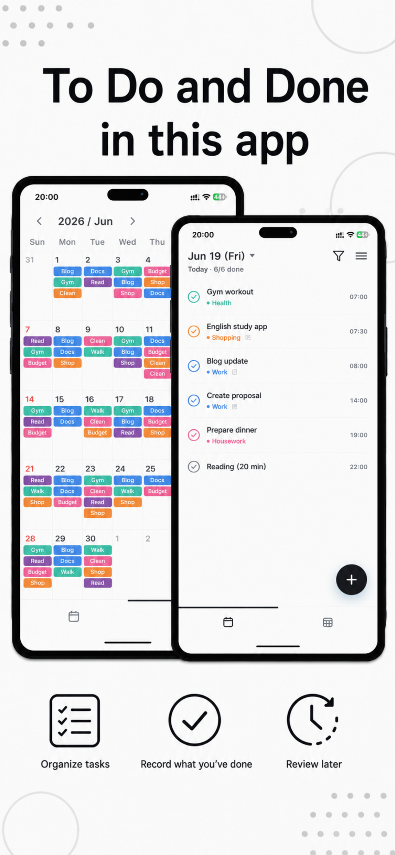 toDone: Done List & To-Do Log screenshot 2