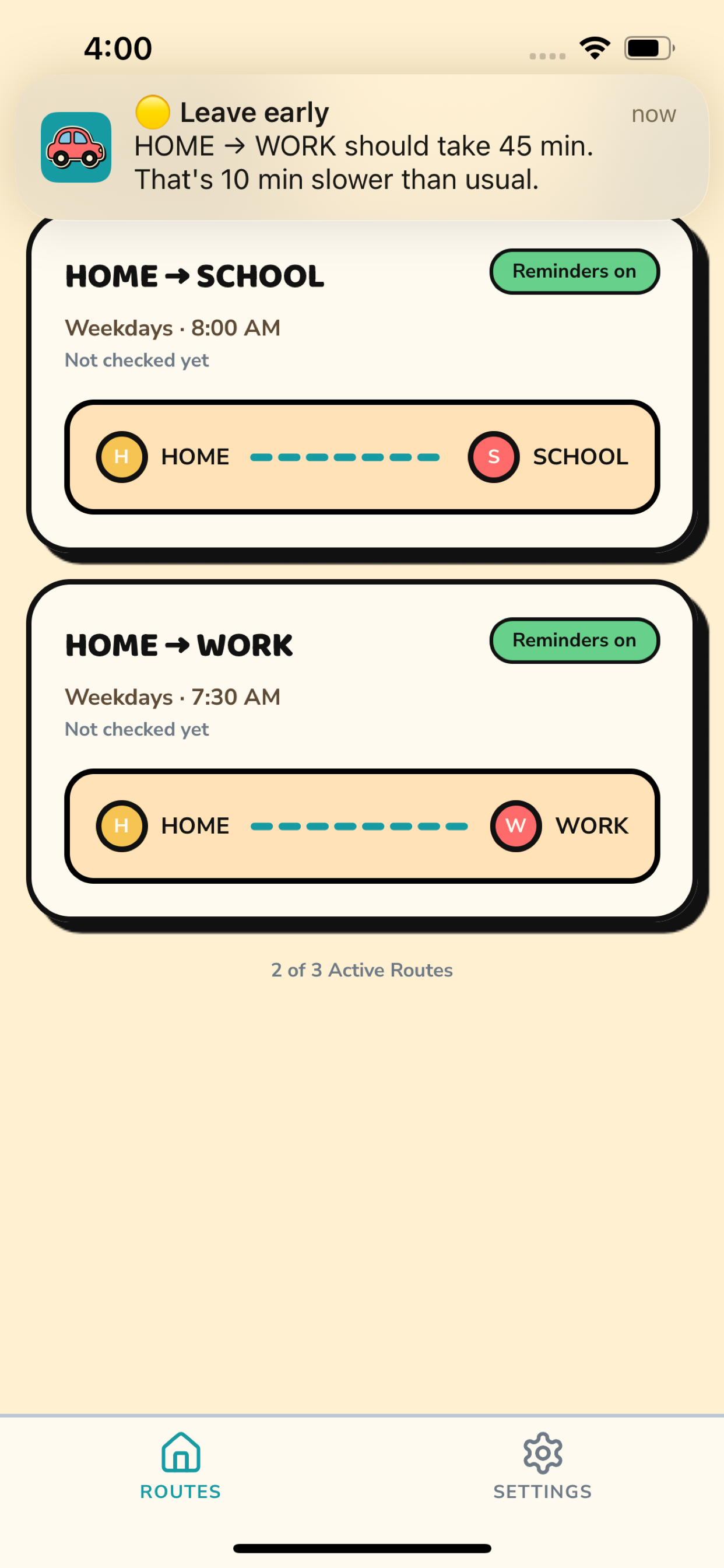 LeaveCue: Traffic Alerts screenshot 4
