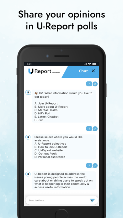 U-Report Screenshot