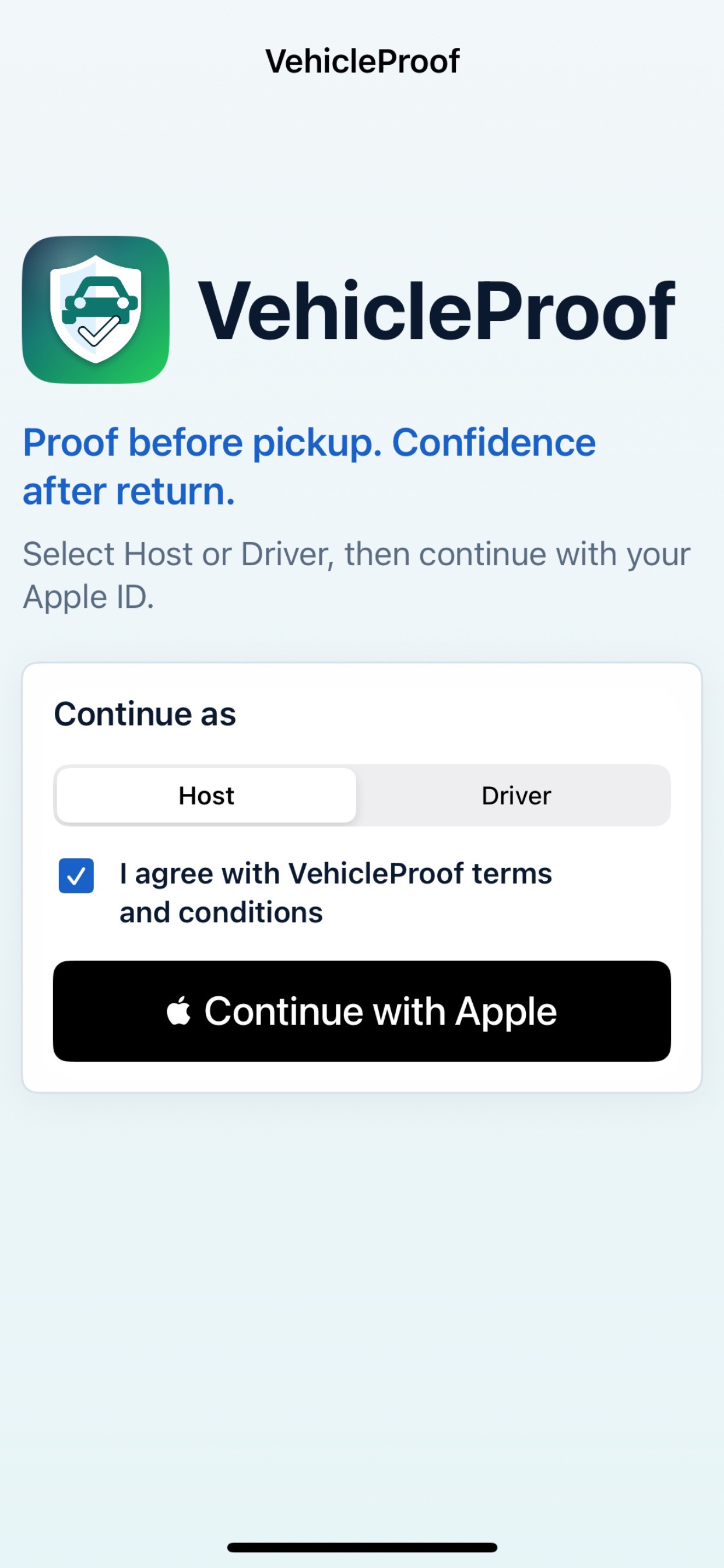 Screenshot 1 of VehicleProof