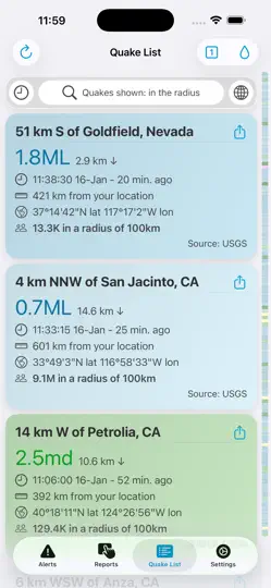 Earthquake Network iPhone-skjermbilde 4