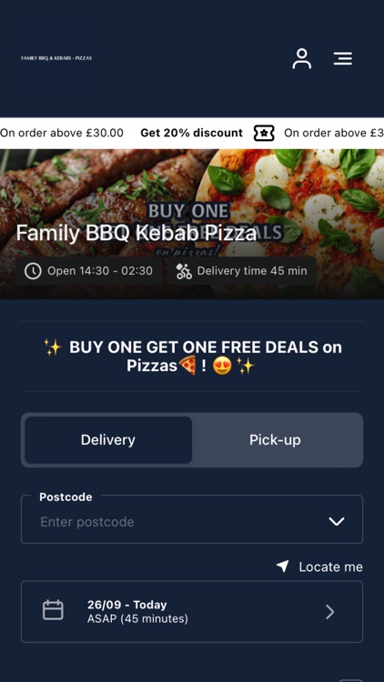 Family BBQ Kebab Pizza