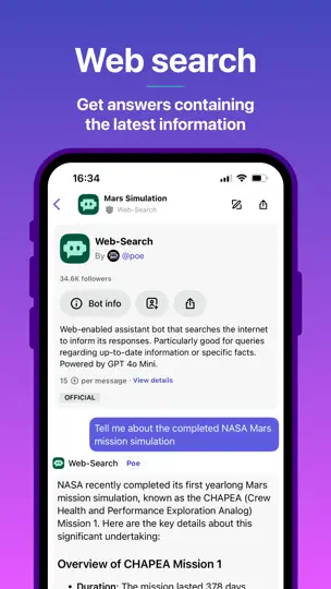 Poe – Fast AI Chat iPhone Ekran Görüntüsü 4