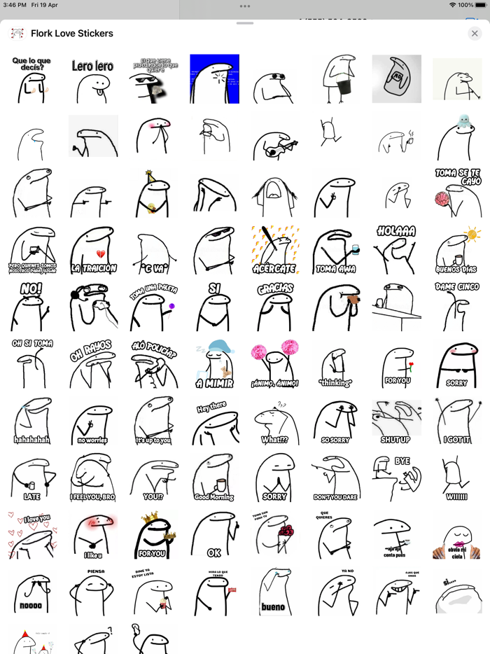 Flork Love Stickers- WASticker