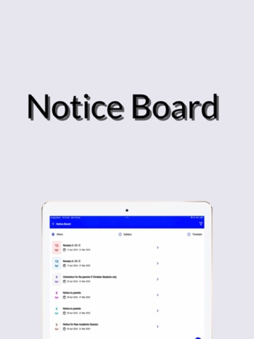 Thakkar High School iPad screenshot