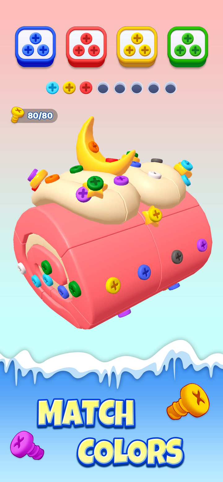 Unscrew Frenzy 3D screenshot 2