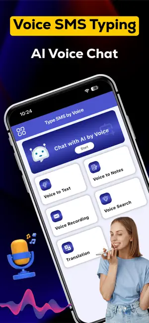 Voice SMS Typing AI Voice Chat screenshot 1