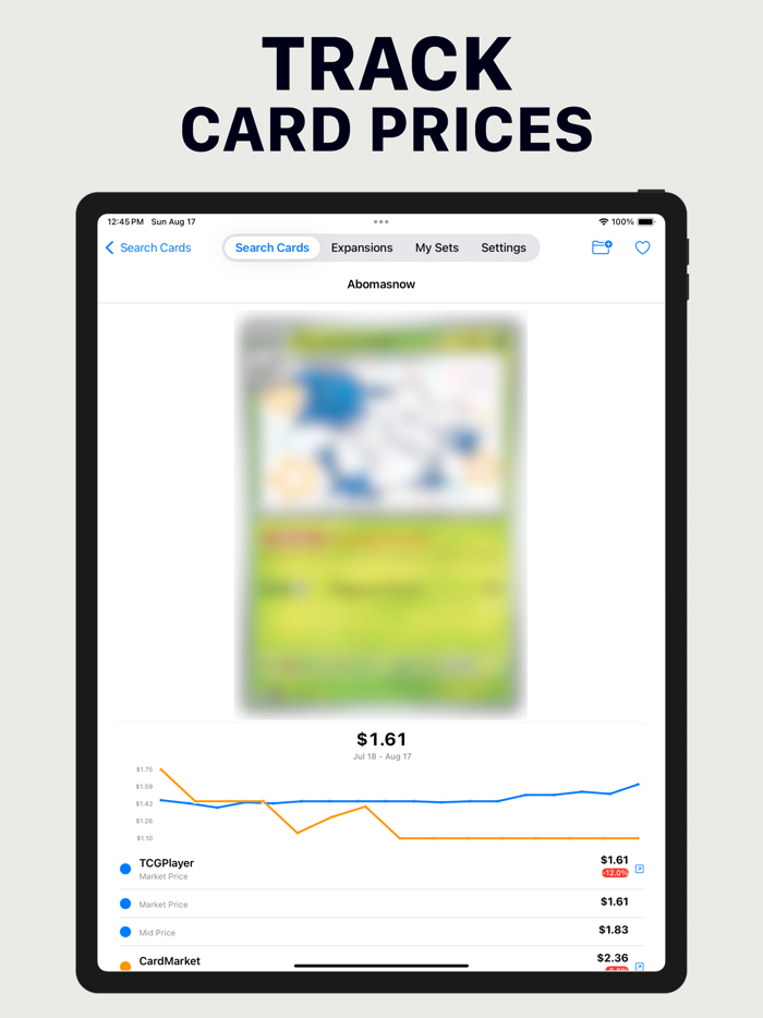 TCG Scanner Card - Pokechart