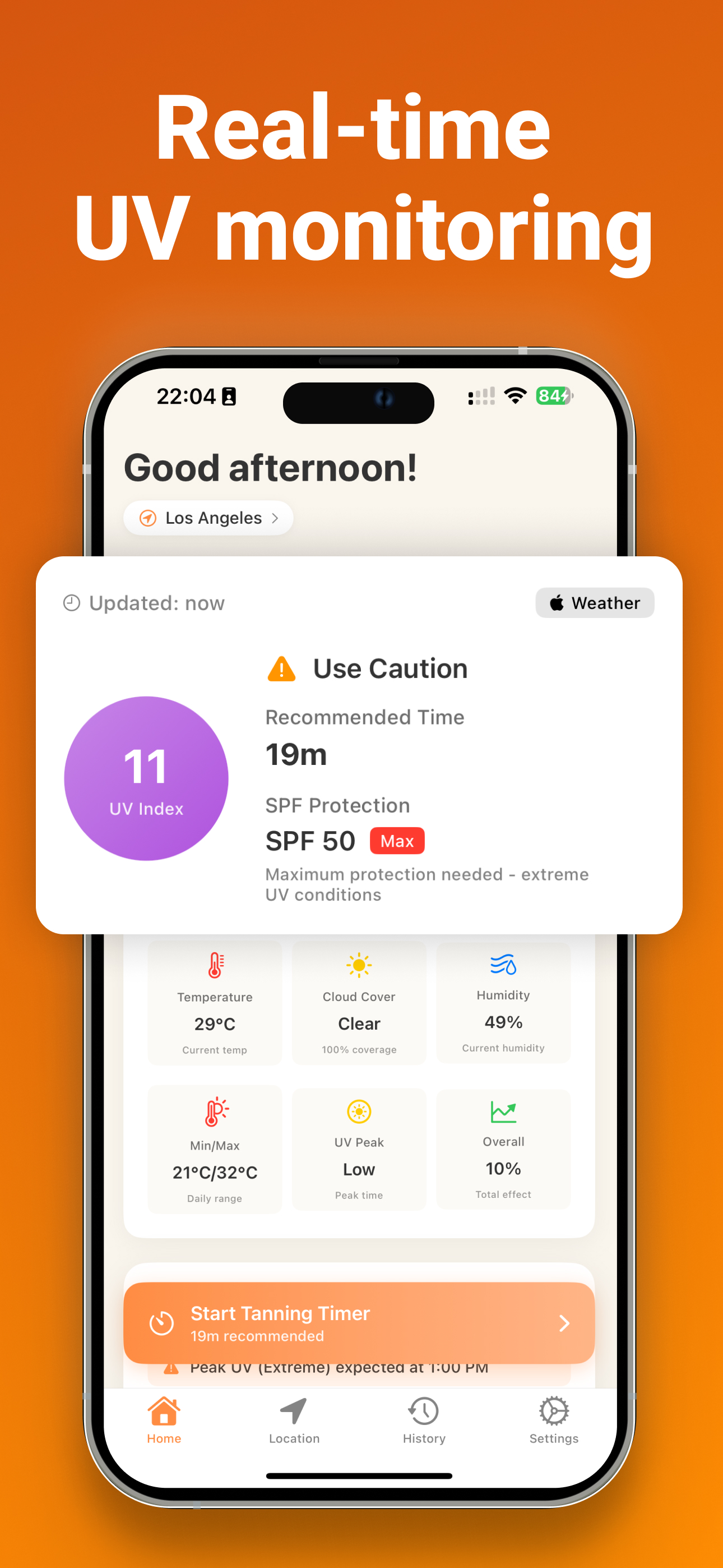 SunGlow - UV index & Tanning