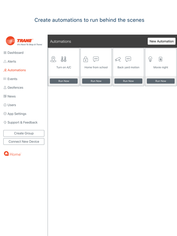 Trane® Home iPad screenshot 4 - Lifestyle app