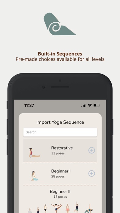 SVEJAR Yoga Sequences iPhone screenshot 2 - Health & Fitness app