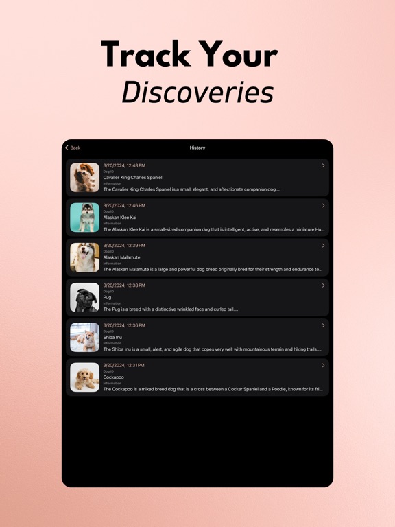 Dog Scanner Breed Identifier iPad screenshot 7 - Education app