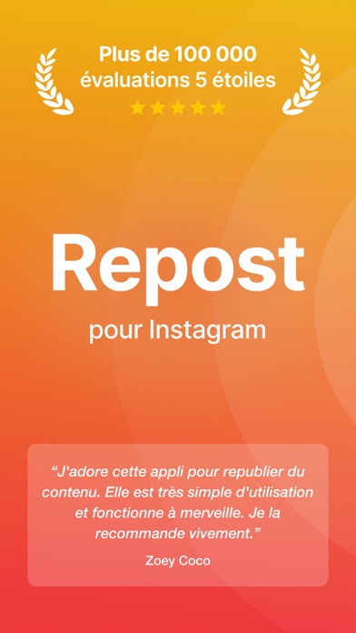 Screenshot #1 pour Repost+ for Instagram .