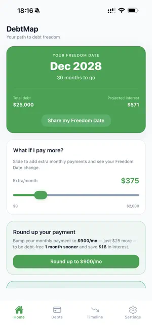 DebtMap: Debt Payoff screenshot 4