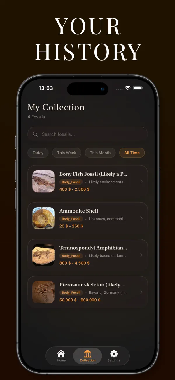 #3. Fossil Scanner (iOS) Ved: Munure Tuzun