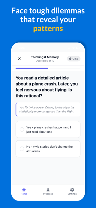 BehaviorIQ: Cognitive Bias Screenshot 2 of 8