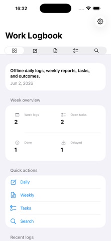 Work Logbook Daily Weekly2026 Screenshot 2 of 4