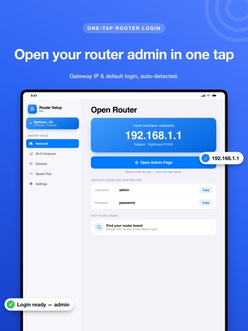 Router Setup Page Pro iPad screenshot