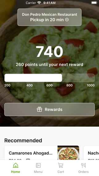 Screenshot 1 of Don Pedro Mexican Restaurant App