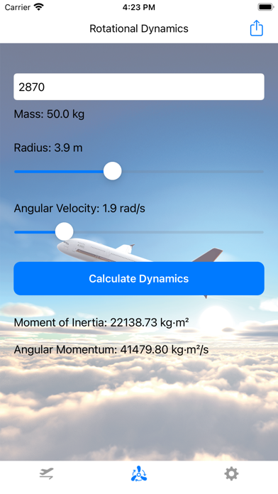 Screenshot #2 pour Aircraft R&D Momentum Calc