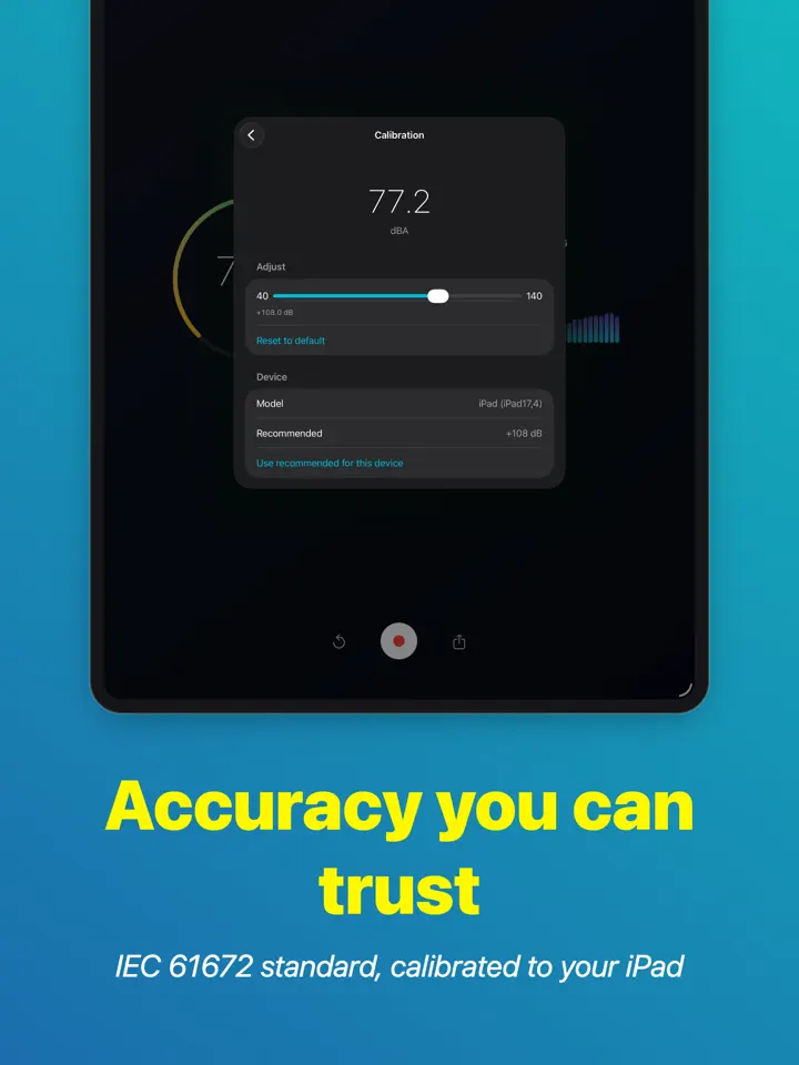 dB Meter Pro on iPad: screenshot 4 of 5