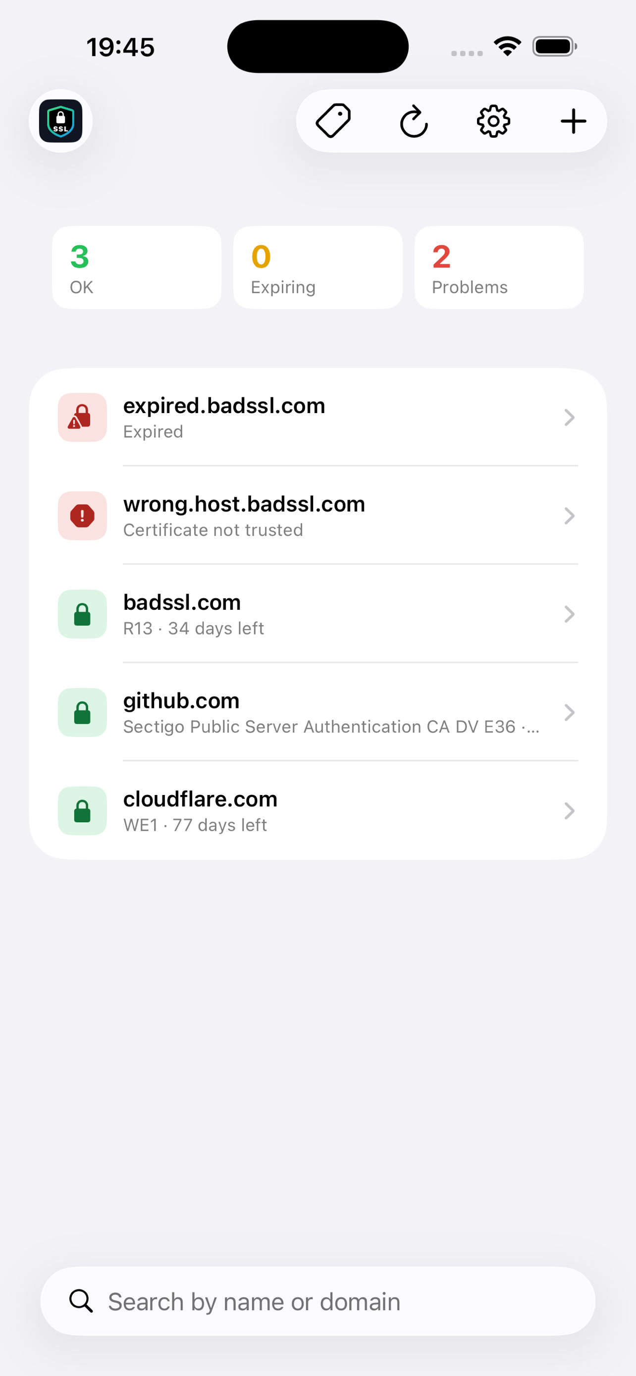SSL Quick Check screenshot 2