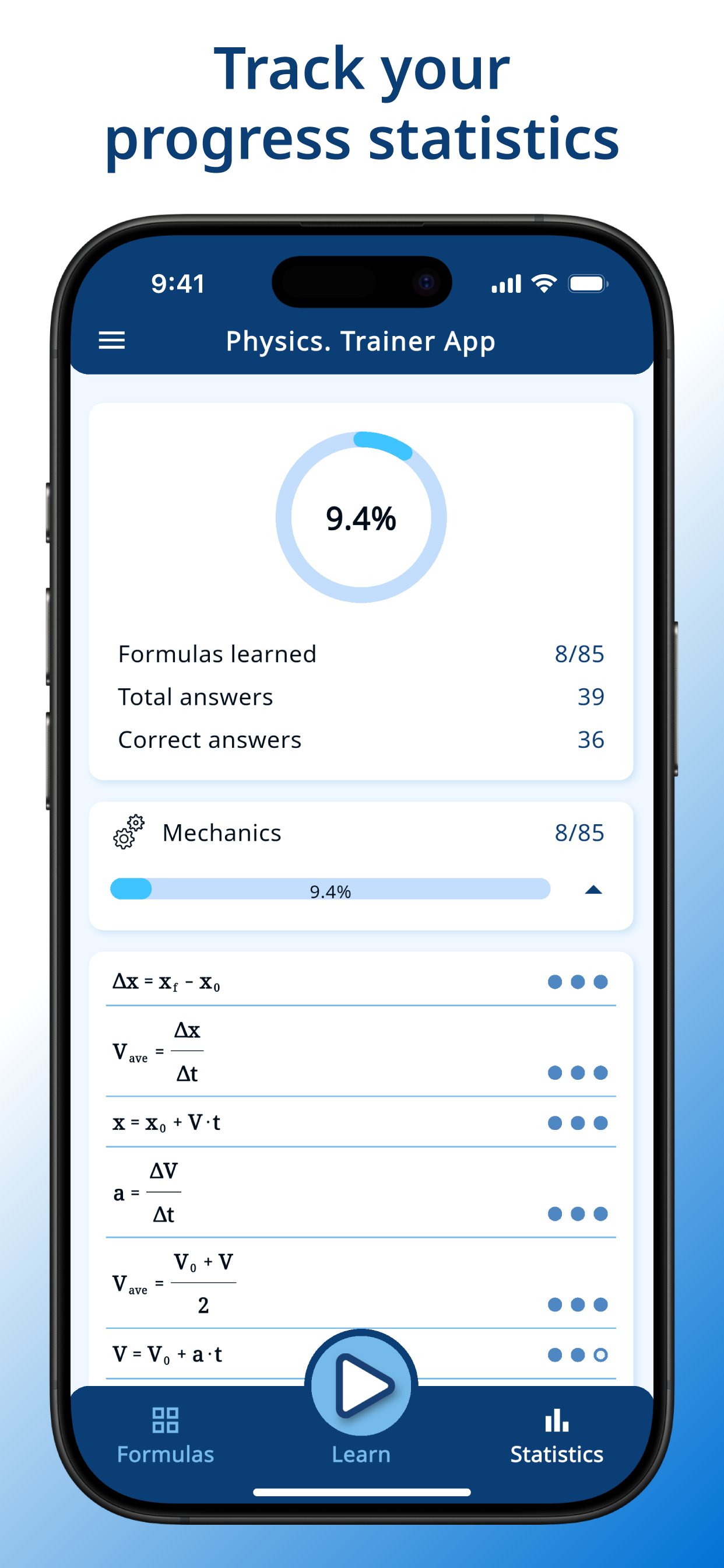 Physics. Trainer App screenshot 4