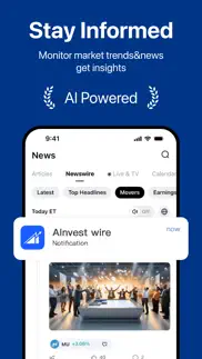 ainvest: ai invests & trades iphone screenshot 1