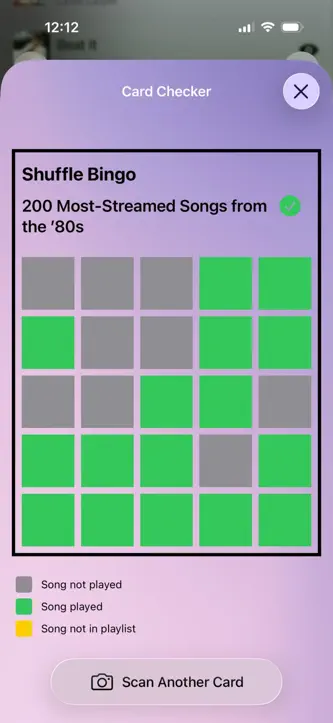Shuffle Music Bingo - Game screenshot 10