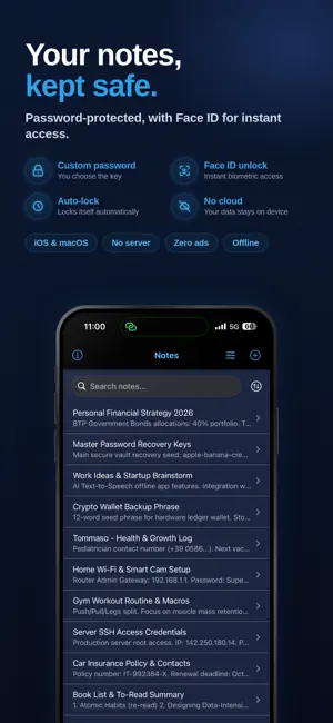 Secure Notes - Memo and lists screenshot 1