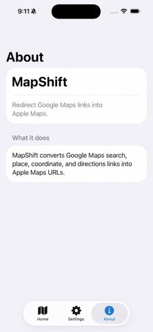 MapShift: Map Link Opener screenshot