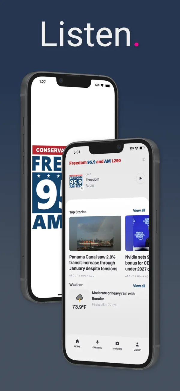 Screenshot #1 pour Freedom 95.9 - AM 1290