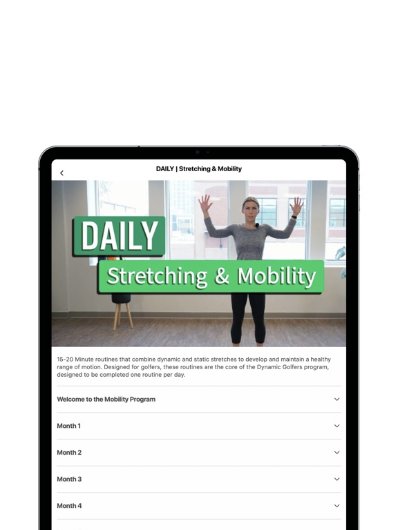 Dynamic Golfers iPad screenshot 2 - Health & Fitness app