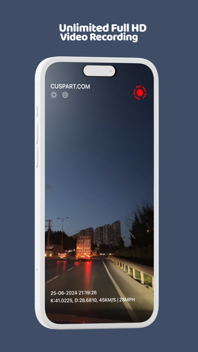Cuspart: Dash Cam Screenshot