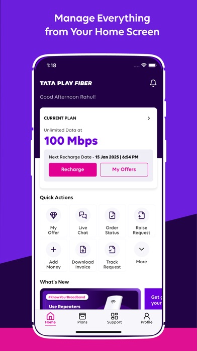 Screenshot 1 of Tata Play Fiber App