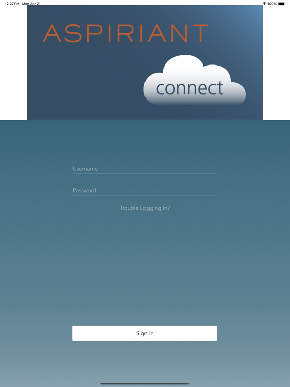 Aspiriant Connect iPad screenshot