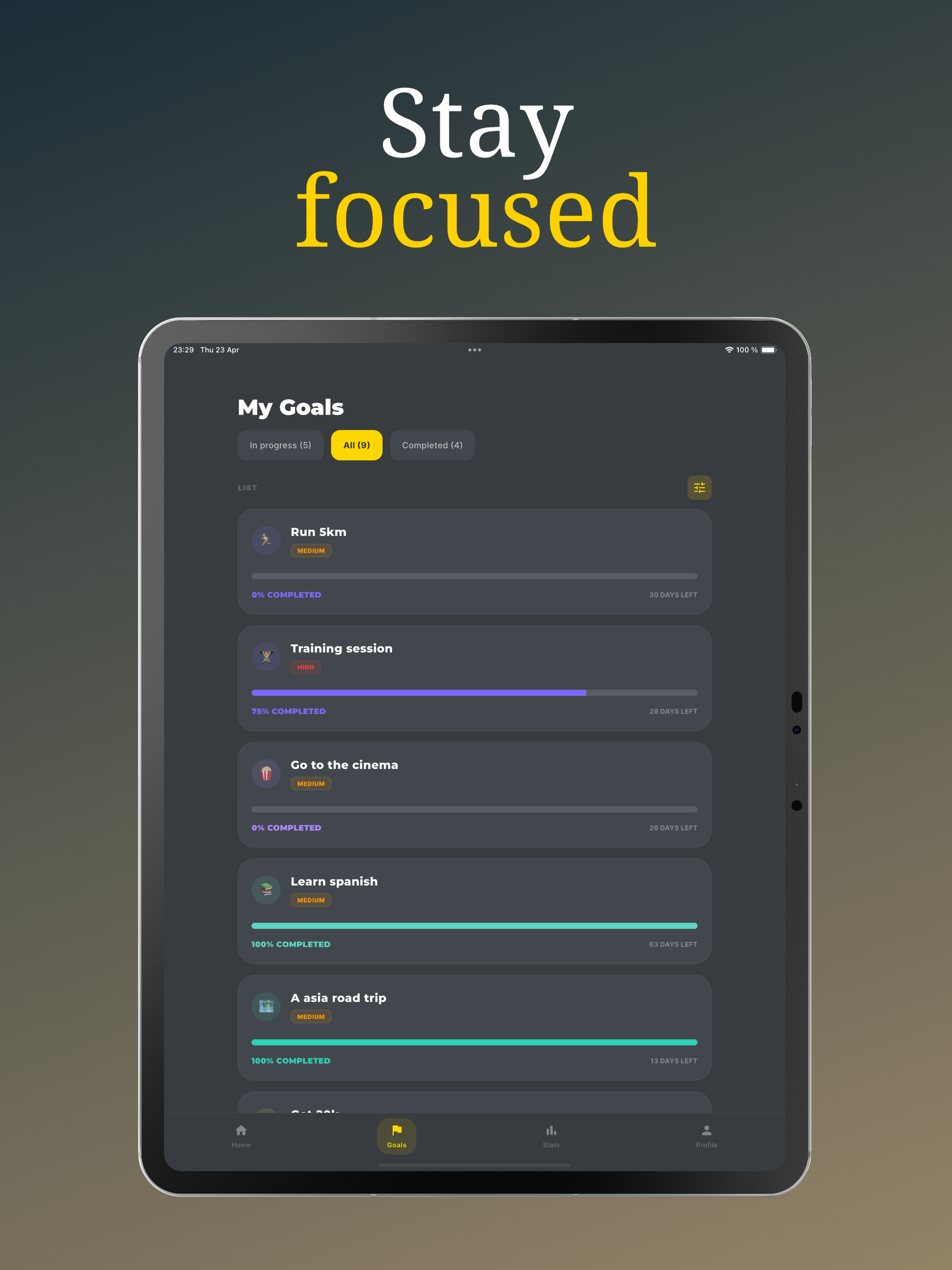 Goalden - Goal & Habit Tracker screenshot 8