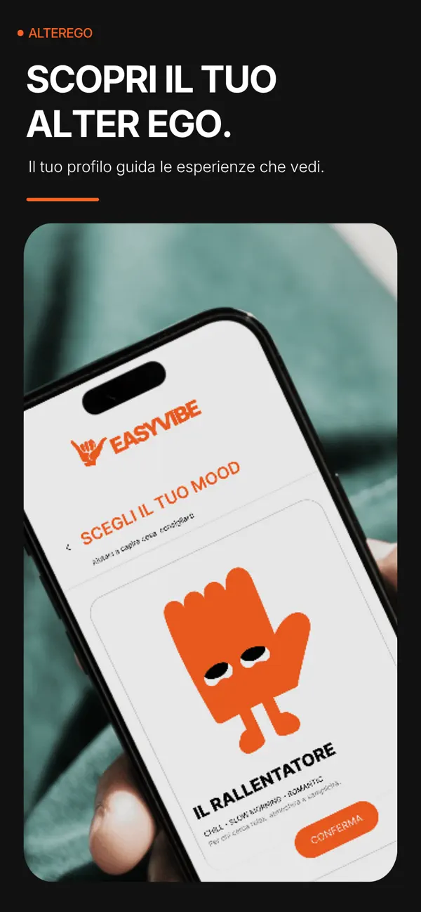 Screenshot ufficiale EasyVibe: Risultato Alter Ego