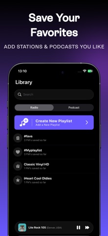 FM Radio: Live Music Stations iPhone screenshot