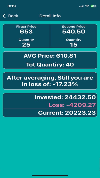 Stock Average Calc screenshot-4