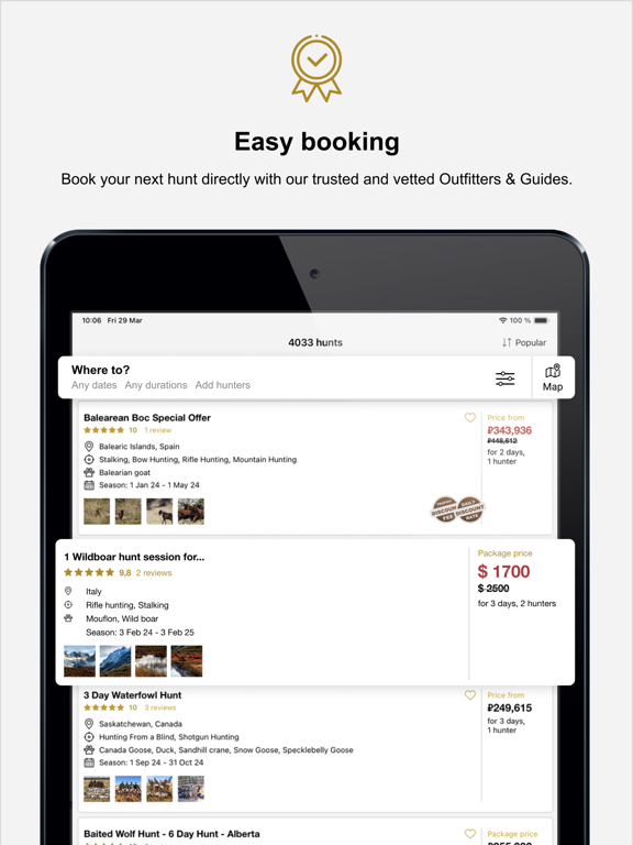 Screenshot #4 pour BookYourHunt: Hunting trips