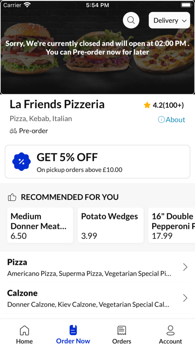 La Friends Pizzeria. Screenshot