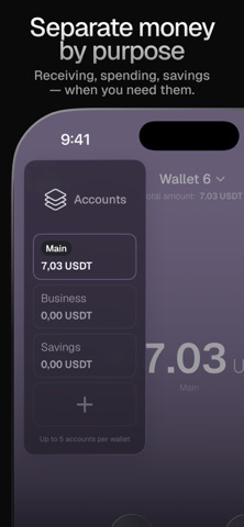 Mesh: USDT Wallet Screenshot 3 of 7