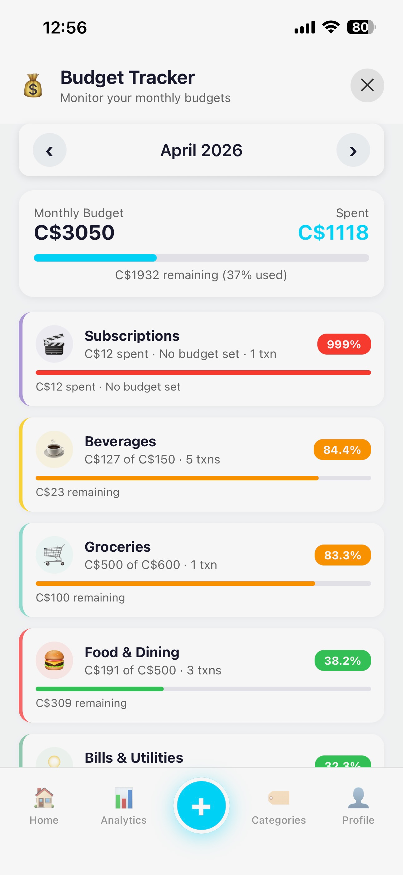 Expense Tracker - BudgetPal