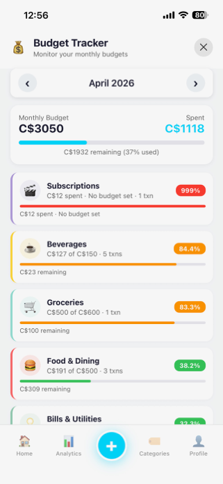 Expense Tracker - BudgetPal Screenshot 7 of 8