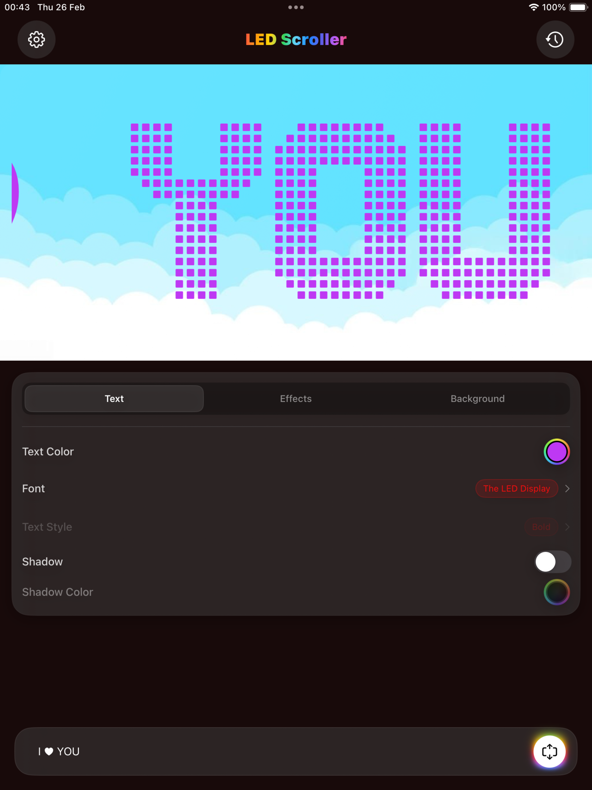 LED Banner App.