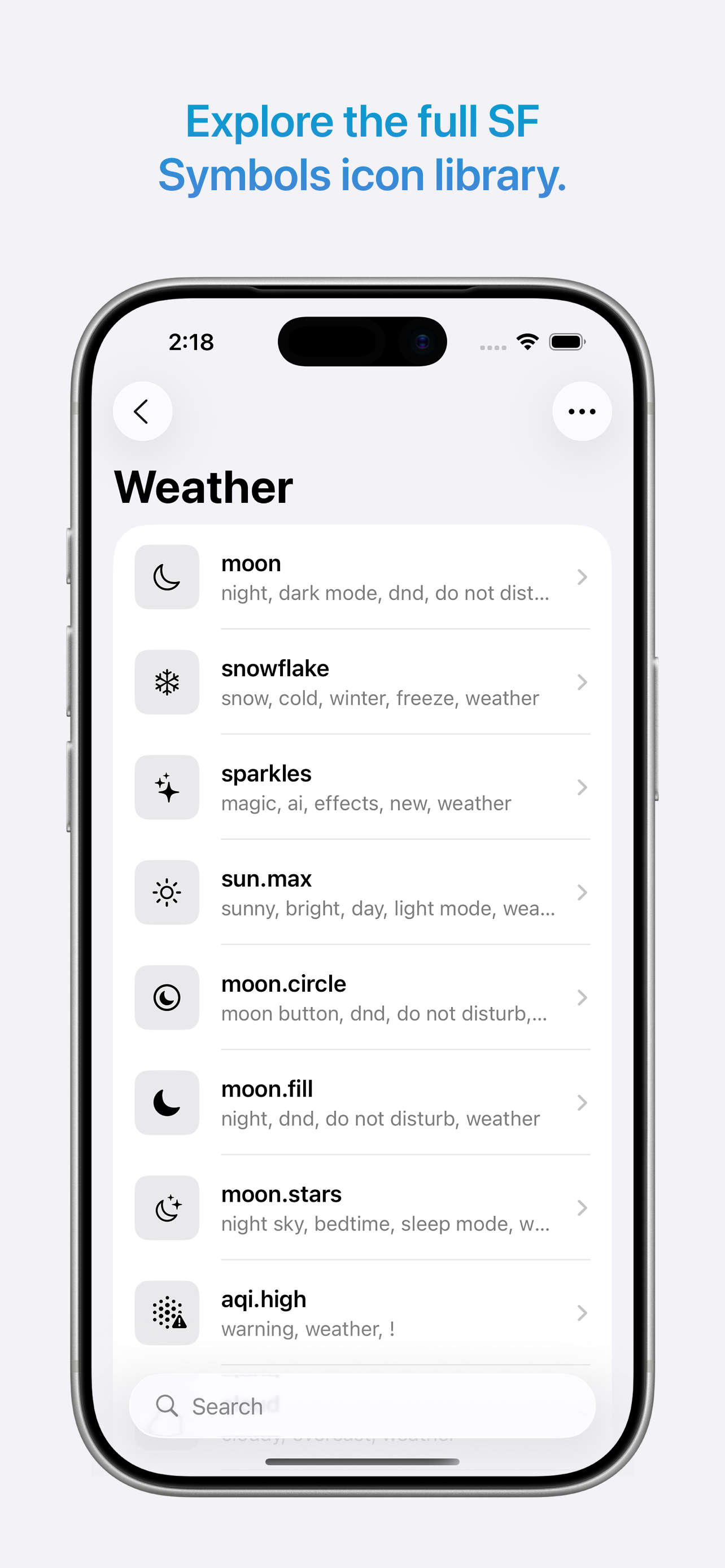 Sutro: Search SF Symbols