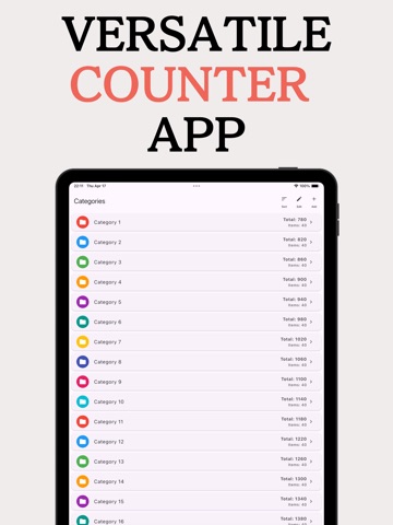 Inventory Management Counter iPad screenshot