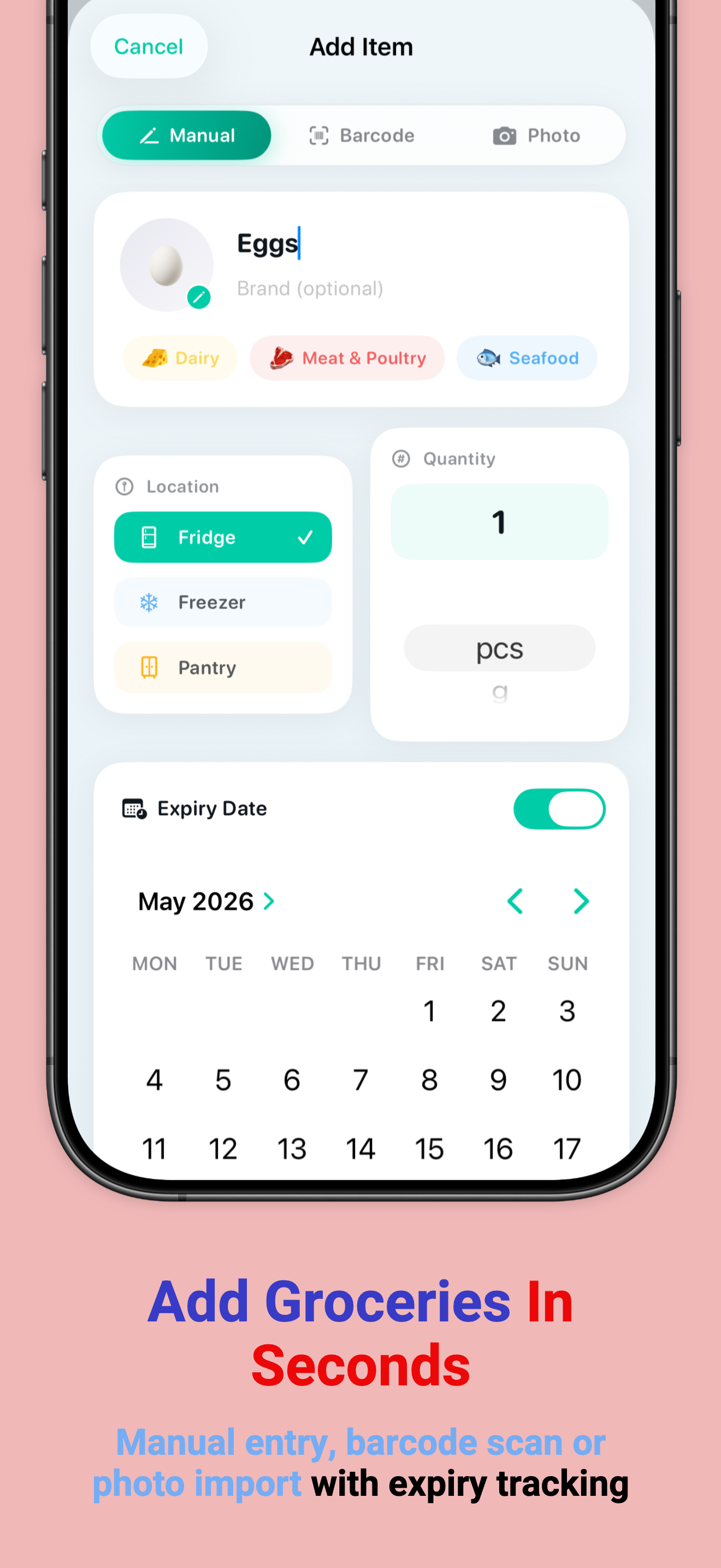 Food expiry: Fridge Tracker