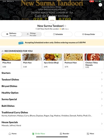 New Surma Tandoori iPad screenshot
